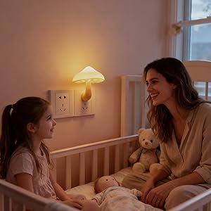 cute mushroom lamp for girl boy bedroom