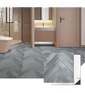 Art3d 30-Pack Herringbone Peel and Stick Vinyl Floor Tiles, 12" x 12" Self Adhesive Waterproof Wo...