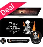 iCasso Mouse Pad Wrist Support,Ergonomic Desk Mat Set, Anime Computer Mat with Stitched Edges,Non...