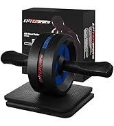 EnterSports Ab Roller Wheel for Abs Workout - Abdominal Exercise Equipment with 2 Knee Pads for H...
