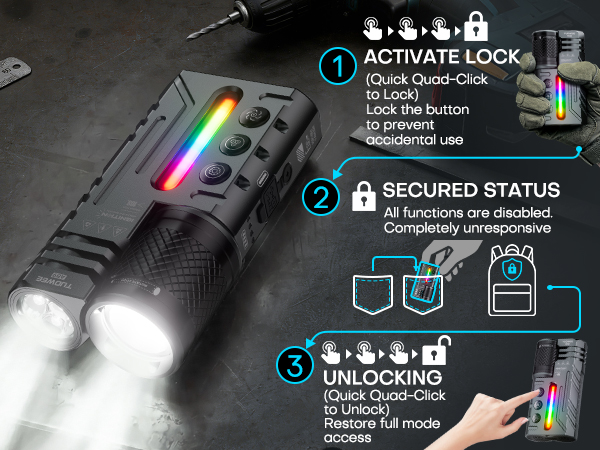 flat edc flashlight