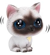 YGMONER Cat Bobblehead Ornaments Car Dashboard Shake Head Resin Figurines Car Interior Decoration