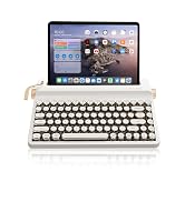 YUNZII QL75 Wireless Typewriter Hot Swap Retro Mechanical Keyboard,Punk Round Keycaps,RGB Backlit...