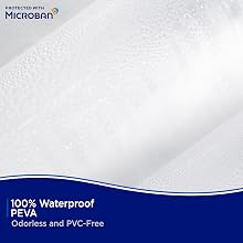 Microban_Medium Weight PEVA Shwr Liner_Waterproof_Clear