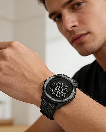 Digital Sports Watch with Velcro Buckle