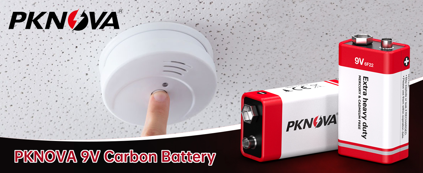 PKNOVA 9V Carbon Battery