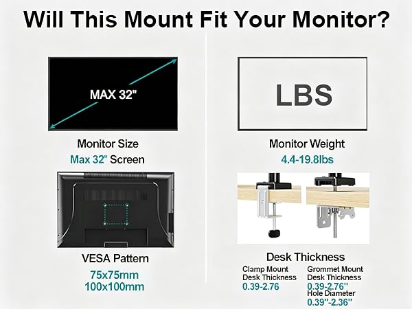 single monitor arm mount