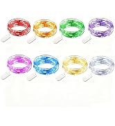 VOOKRY 8 Pack 30 LED Fairy Lights Battery Operated-10 ft Mini Copper Wire String Lights Firefly S...