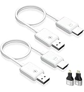 2026 Upgraded Wireless HDMI Transmitter and Receiver 400FT/120M Long Range, 4 Adjustable Channels...