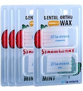 LA MIERE 8 Boxes Pre-Cut Food Grade Dental Wax, Orthodontic Wax Braces Wax, Braces Wearer Mint & ...