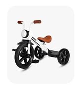 KRIDDO Kids Tricycle, 12 Inch Puncture Free Wheel w Front Light, Adjustable Seat Height, Gift for...