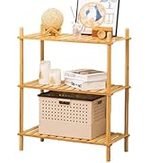 GOGOGO Expandable Bamboo Bathroom Shelf - 150LBS Heavy-Duty, Tool-Free Assembly, Multifunctional ...