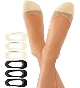 Tournesol Women's 6 Pairs No Show Socks Ultra Low Cut Mesh Liner Non Slip Footies Cotton Botttom ...