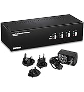 TRENDnet 4-Port Dual Monitor DisplayPort KVM Switch With Audio, 2-Port USB 2.0 Hub, 4K UHD Resolu...