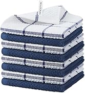 Nialnant 8 Pack Dish Rags,100% Cotton Dish Towels for Kitchen,Super Absorbent Kitchen Dish Cloths...