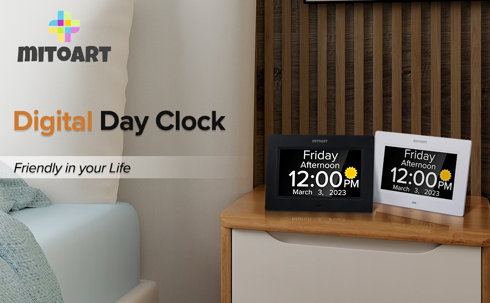 Mitoart Digital Day Clock
