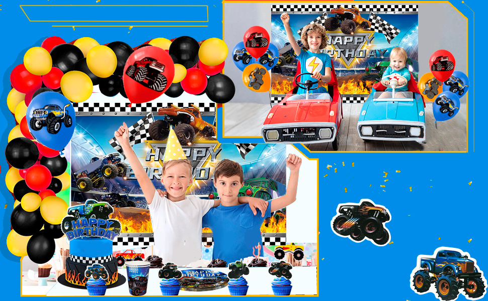 monster truck birthday party supplies