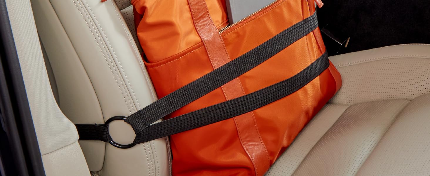 HIgh Road HoldTight seat strap with tote in front passenger seat