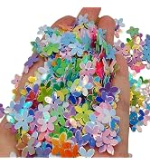 Glitter Flower Sequins, Mixed Colors, Loose Crafting Embellishments for Sewing, Wedding Decoratio...