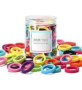 Omszte,100 Pcs Baby Hair Ties, Seamless Cotton Toddler Hair Ties for Girls and Kids, Multicolor S...