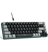 Portable 60% Mechanical Gaming Keyboard, MageGee MK-Box LED Backlit Compact 68 Keys Mini Wired Of...