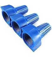 Blue Winged Electrical Wire End Connectors Caps Bulk 100 Pack Large Twist-on Wire Connectors Nuts...
