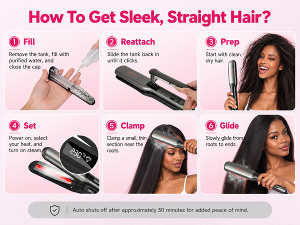steam hair straightener for black hair