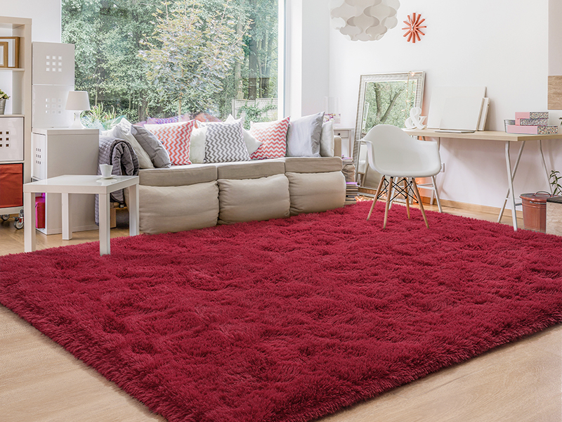 wine red rug