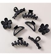 8PCS Hair Clips for Women, Flower Claw Clips for Thick Hair, Non-Slip Hair Accessories with Multi...