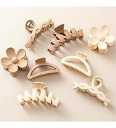 8PCS Hair Clips for Women, Flower Claw Clips for Thick Hair, Non-Slip Hair Accessories with Multi...