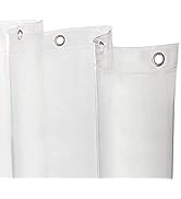 Kenney KN61443 Medium Weight 5 Gauge Waterproof PEVA Shower Curtain Liner with Rust-Resistant Met...