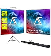 Akia Screens 57 inch Portable Projector Screen with Tripod Stand and Carry Bag, 1:1 4:3 16:9 4K 8...