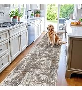 3x10 ft Long Hallway Runner Rug – Non-Slip Washable Kitchen Floor Rug with Rubber Backing, Modern...