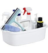 Haundry Large Cleaning Supplies Caddy with Handle, Plastic Storage Bucket Organizer for Cleaning ...
