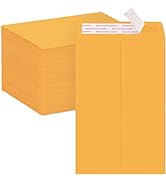 ACSTEP 100Pack Manilla Envelopes 6 x 9 Brown Kraft Catalog Envelopes Self Seal for Mailing
