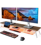 monitor stand with lights
