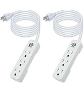 OSKOS 2-Pack 6ft 3-Outlet Extension Cord, SJT 16/3C, Indoor Use, ETL Listed — Ideal for Lamps and...