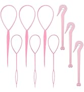 Elastic Rubber Hair Bands Cutter - Easy to Remove- 3 Pack of Pink Cutter & 3 Pack Hair Loop Styli...