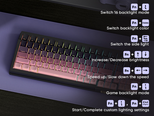 RGB Backlight gaming keyboard