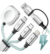 Travel Essentials for iPhone Watch Charger, 4-in-2 Multi Charging Cable 5F | Cruise Vacation Camp...