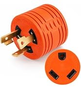 PLIS NEMA L5-30P to TT-30R 30 Amp RV Generator Adapter, 3 Prong 30A L5-30P Locking Male 125/250 G...