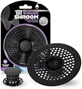 ShowerShroom Ultra Matte Black Hair Catcher, Stainless Steel Drain Protector