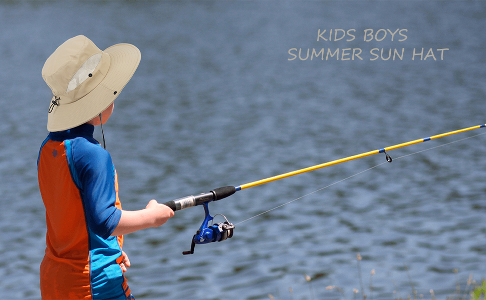 Kids Boys Girls summer sun hat fishing hat