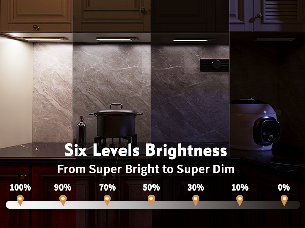 kitchen lights motion sensor indoor with 6levels dimmable brightness