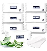 100 Pack Wet Wipes Individually Wrapped, Individual Hand Wipes, Unscented Travel Wipes, Clean Han...