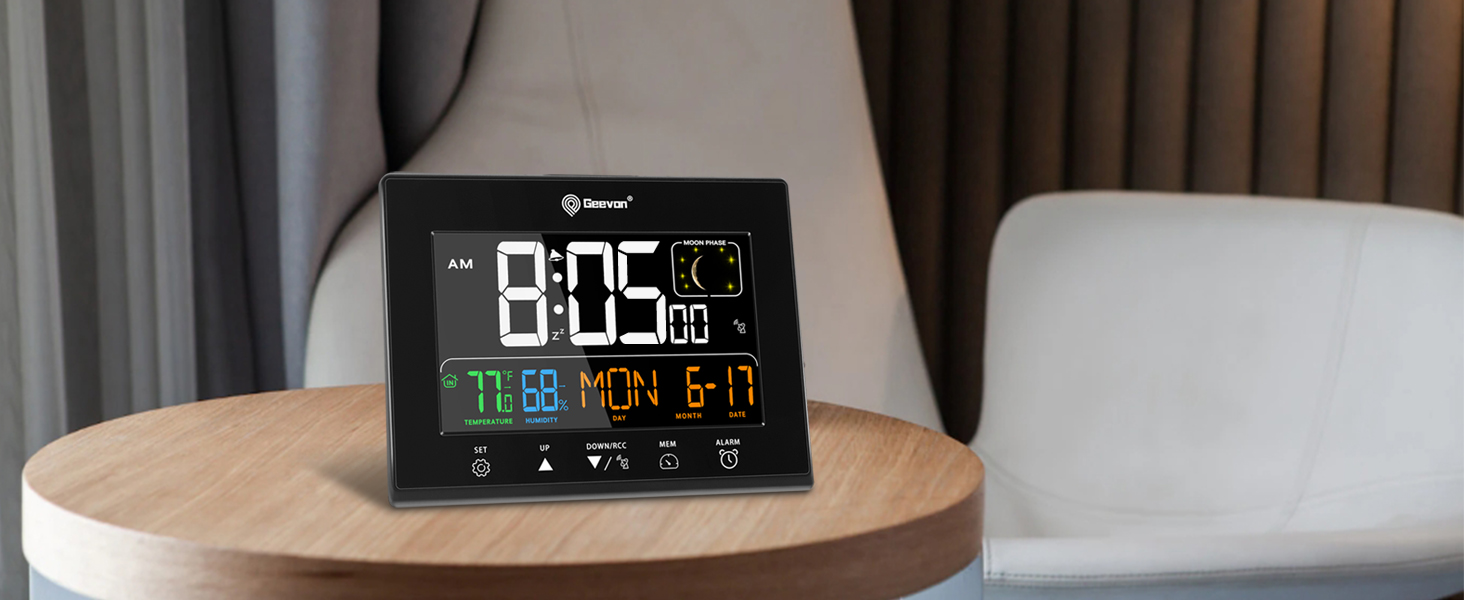 atomic clock with indoor temperature