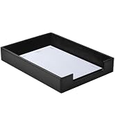 RHCSZ PU Leather Letter Tray - Load Documents Trays Front for Office Desktop Organizer - Desk Mag...