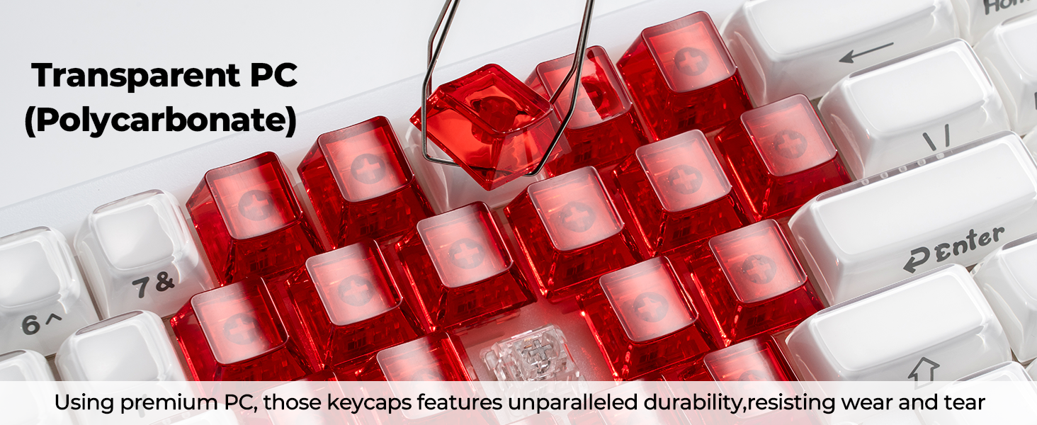 transparent keycaps