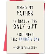 MOROLURU Funny Fathers Day Card for Dad, Fathers Day Card Gifts for Men, Humorous Happy Father‘s ...