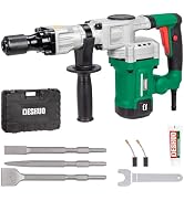 Deshuo 13 lb. Demolition Jack Hammer with 5/8" Hex Shank, 1200W 11-Amp Mini Corded Electric Concr...